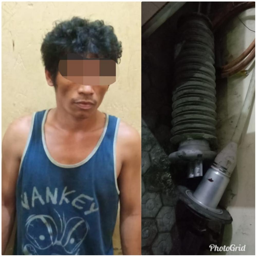 Polsek Tapung Tangkap Pelaku Pencurian Kabel Tiang Power Line Milik Pt. Chevron di Petapahan 