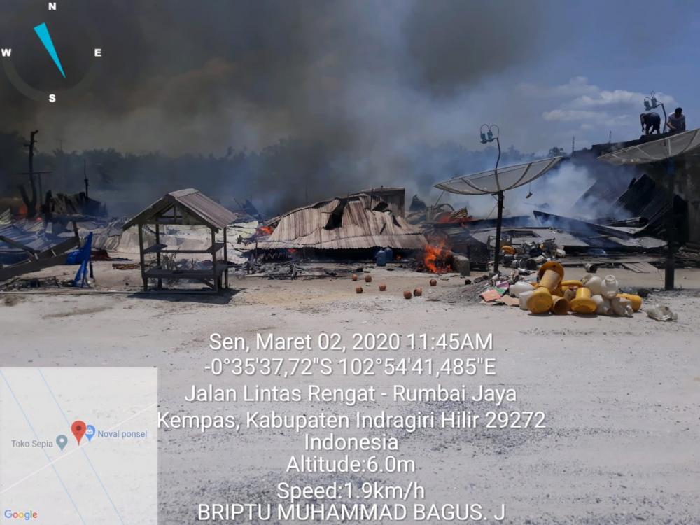 8 Unit Rumah Warga di Kecamatan Kempas Hangus Terbakar saat "Siang Bolong"