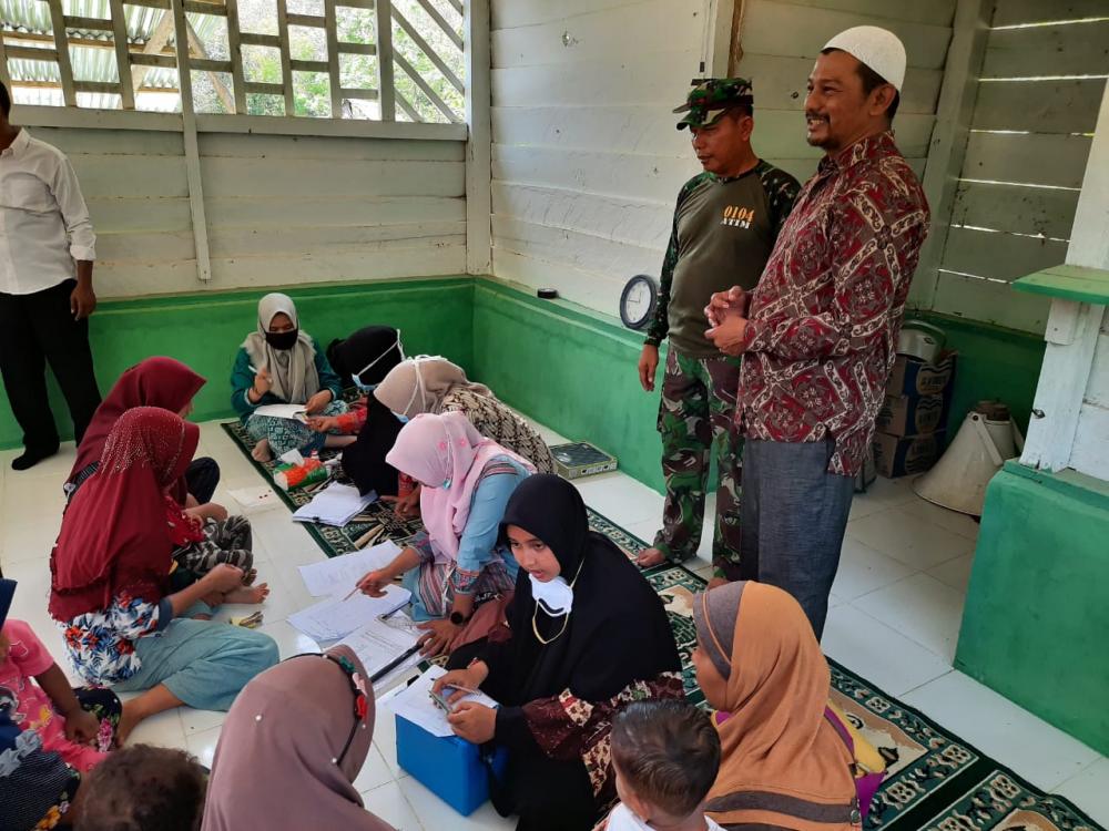 Satgas TMMD Kodim 0104/Atim Gelar Sosialisasi Kesehatan Wabah Virus Covid - 19