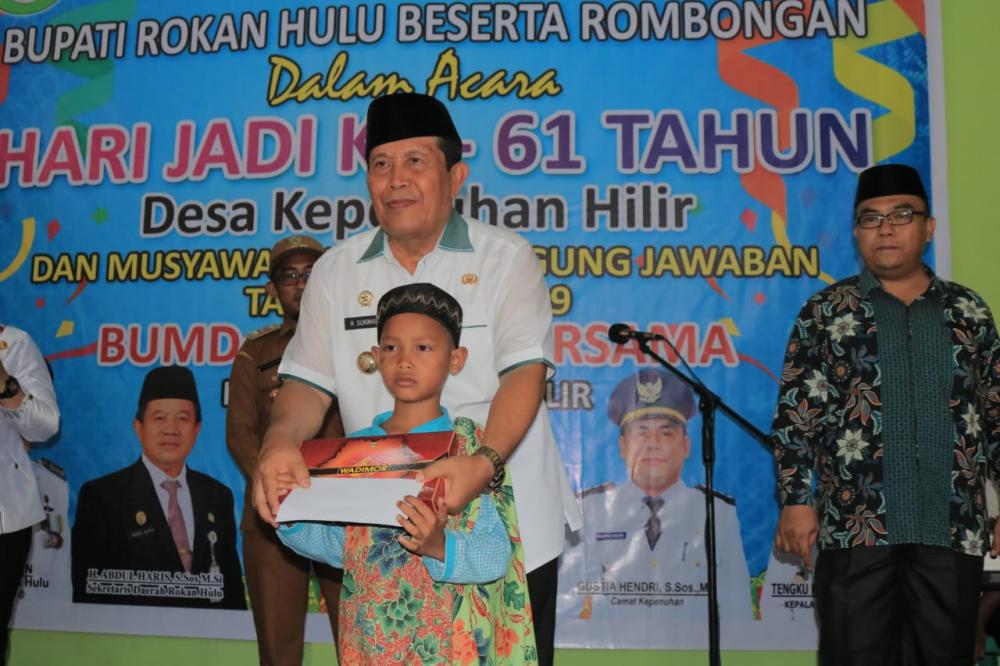 Bupati Sukiman Berharap Kedepan Desa Kepenuhan Hilir Semakin Maju Dan Berkembang