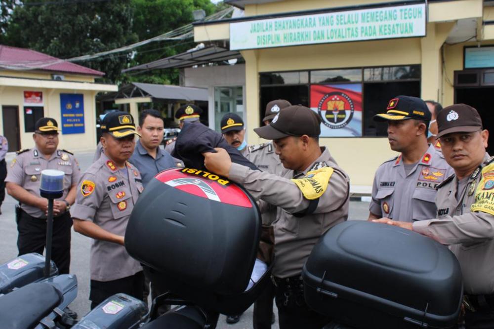 Kapolres Sergai Cek Kendaraan Dinas Personil