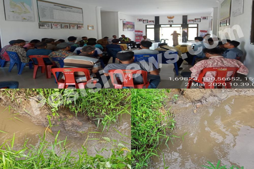 Diduga Karena Limbah  PKS PT Tian Tujuhpuluh Utama, Warga Geruduk Kantor Camat Balai Jaya