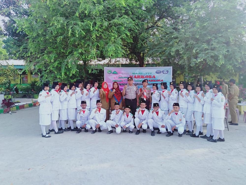 Polsek Pantai Cermin Police Goes To School Upaya Awal Cegah Wabah Virus Corona