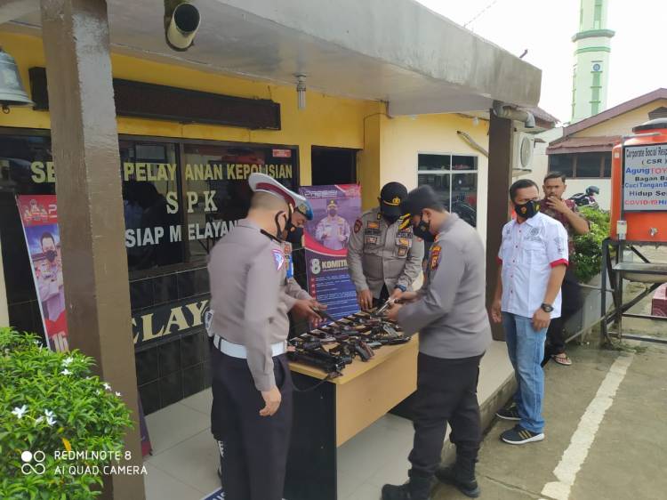 Polsek Bagan Sinembah Lakukan Pengecekan Senpi Dinas Personel