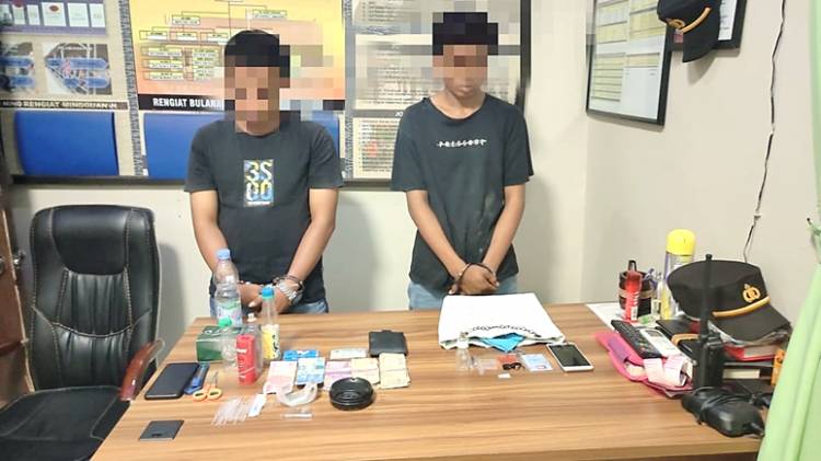 Kedapatan Melakukan Tindak Pidana Narkotika, 2 Pemuda Warga Tembilahan Hulu Digiring ke Jeruji Besi