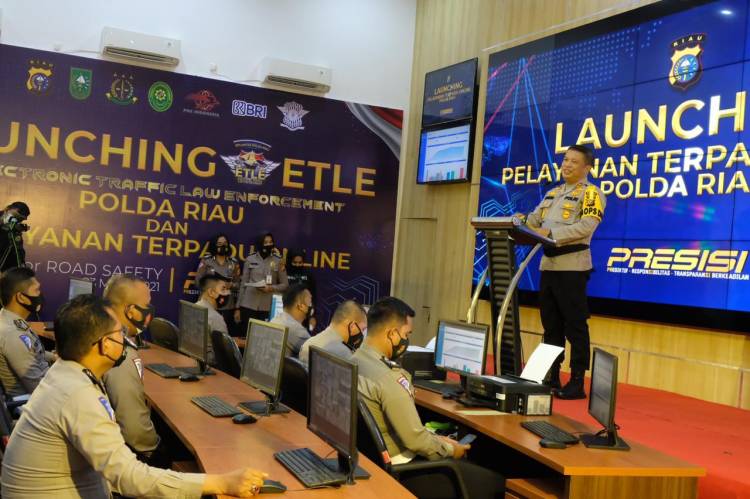 Peluncuran E-TLE, Kapolda Riau Resmikan Pelayanan Terpadu Polda Riau