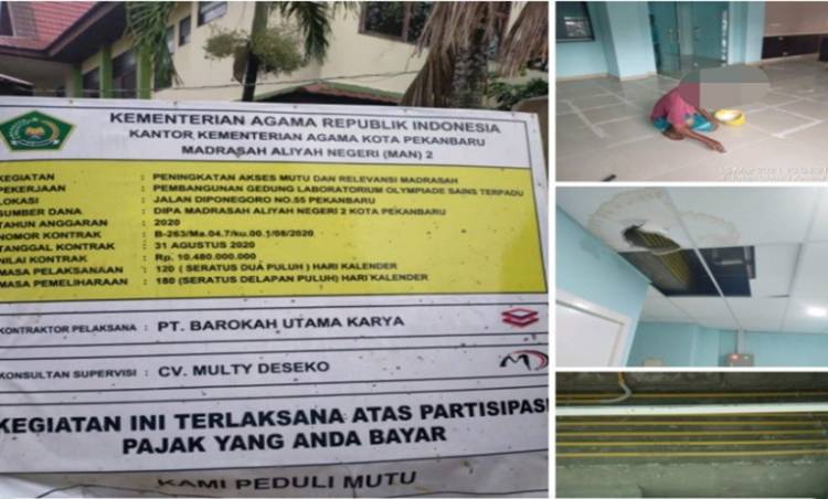 Pembangunan Gedung Laboratorium Olympiade Sains Terpadu MAN 2 Belum Selesai