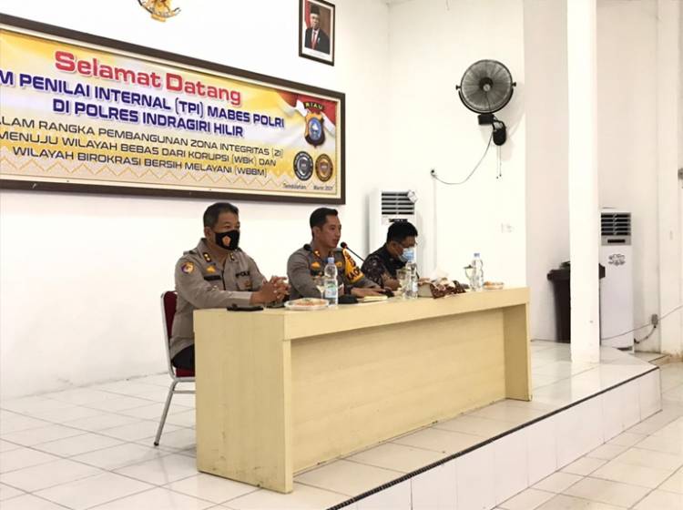 TPI Mabes Polri Laksanakan Penilaian Wilayah Bebas Korupsi (WBK) di Polres Inhil