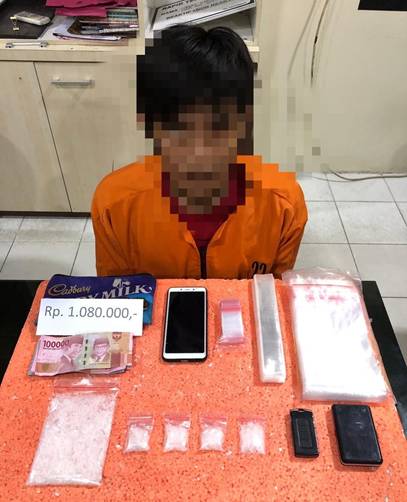 Satu Terduga Pelaku Tindak Pidana Narkotika Berhasil Diamankan Satres Narkoba Polres Inhil