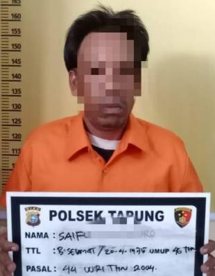 Diduga Lakukan KDRT Terhadap Istri, Pria ini Dilaporkan dan Diamankan Polsek Tapung