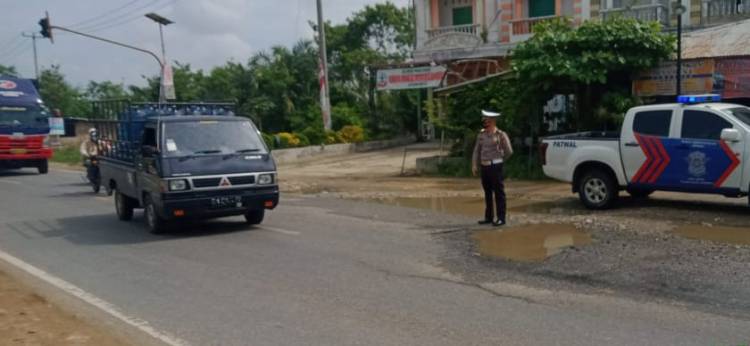 Peduli Kamseltibcarlantas, Unit Lantas Polsek Bagan Sinembah Rutin Patroli
