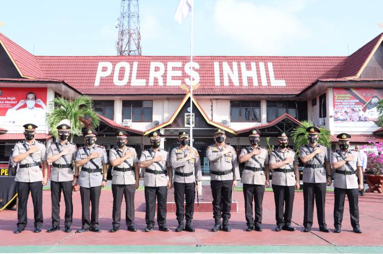 Polres Inhil Laksanakan Sertijab Kasat Samapta dan 4 Kapolsek
