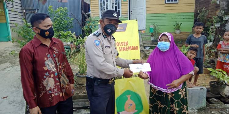 Jum'at Barokah Polsek Bagan Sinembah Bagikan Santunan Sembako dan Zakat Profesi