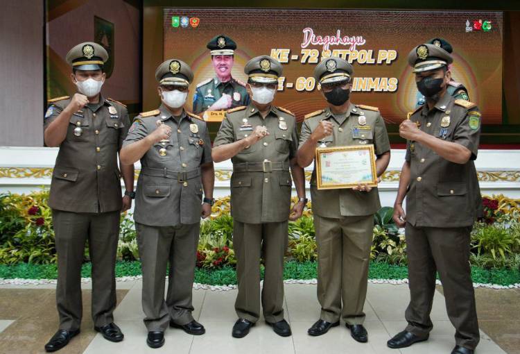 Bupati Inhil Apresiasi HUT Satpol PP ke 72 Provinsi Riau Tahun 2022