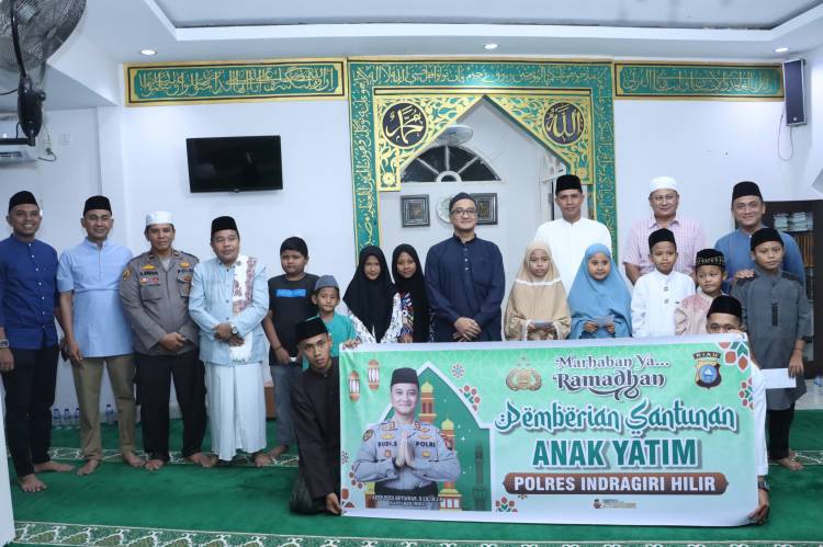 Gapai Keberkahan Ramadhan, Polres Inhil Santuni Anak Yatim