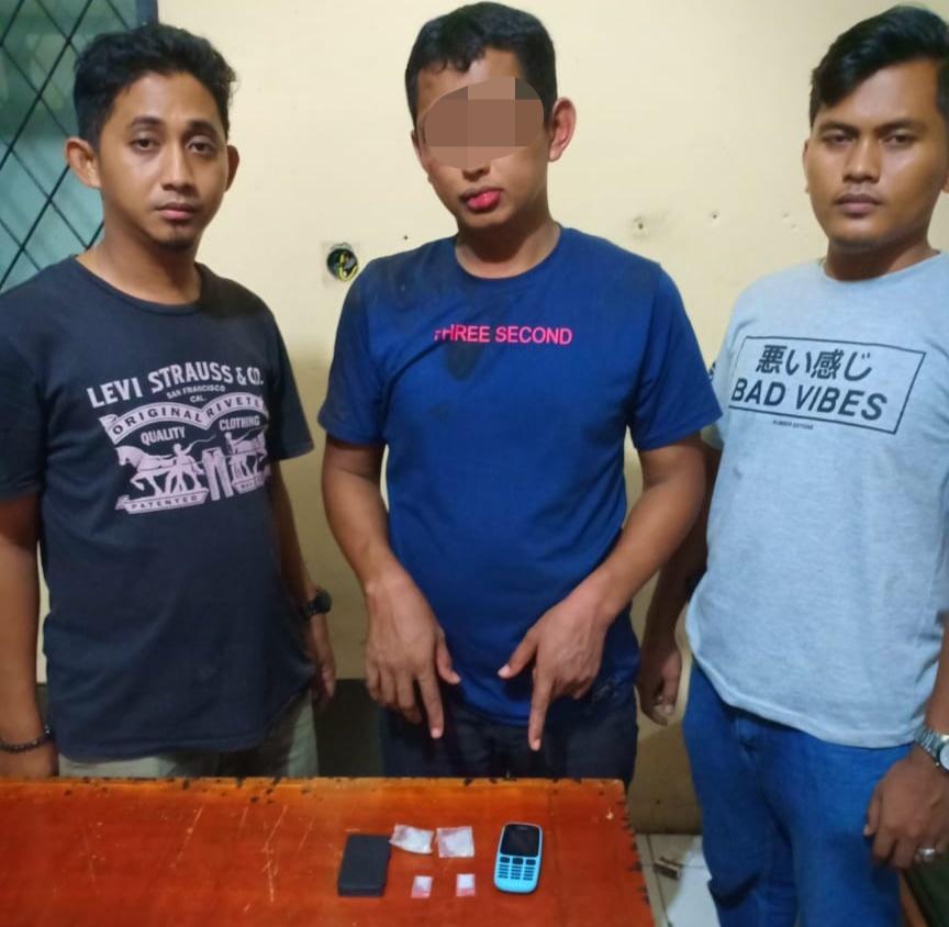 Dua Pengedar Shabu Diciduk Polsek Tapung di Desa Indrapuri