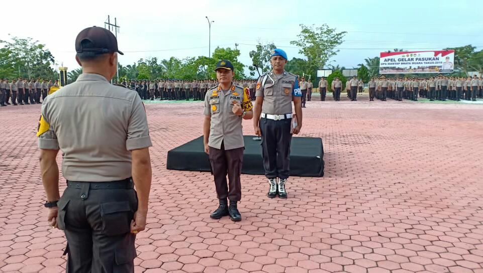 Kapolres Rohil Pimpin Apel Gelar Ops Mantap Brata Dalam Rangka Kesiapan dan Pergeseran 