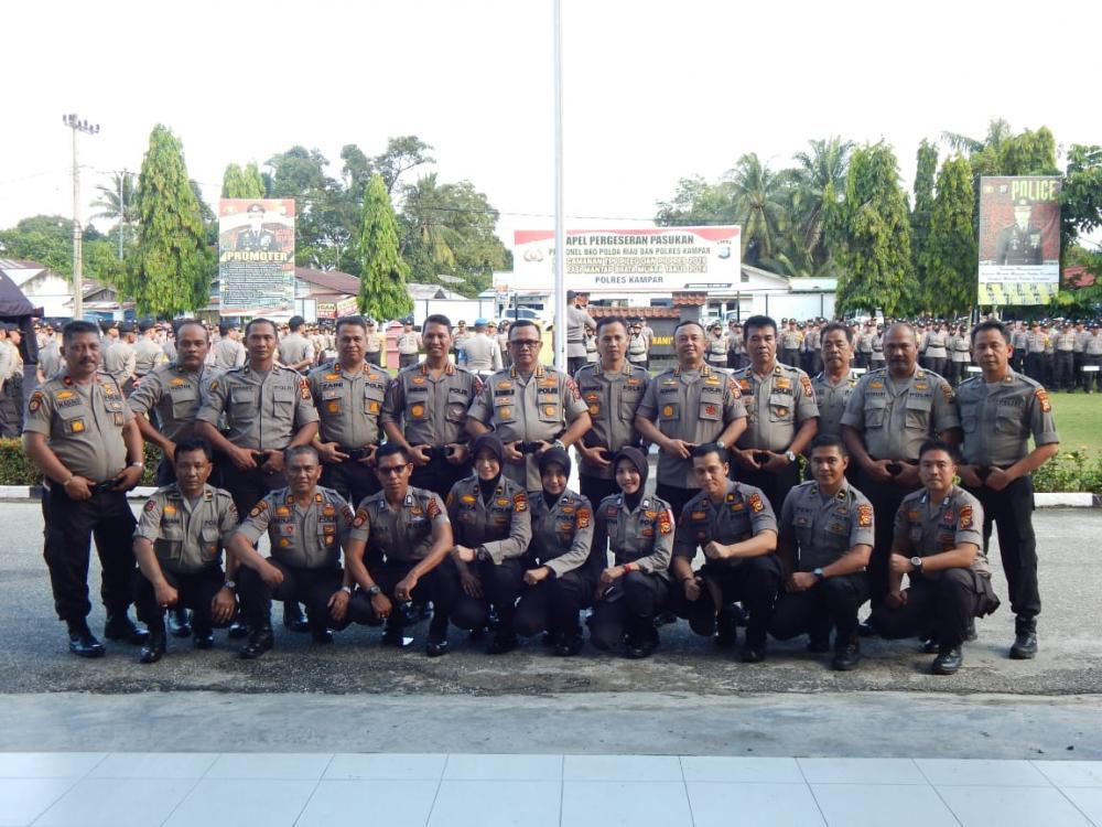 Irwasda Polda Riau Pimpin Apel Serpas Personel BKO Polda dan Polres Kampar untuk Pam TPS