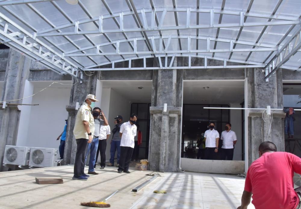 Wabup H Syamsuddin Uti Tinjau Kelancaran Pengerjaan Rumah Sakit Khusus Pasien Covid-19