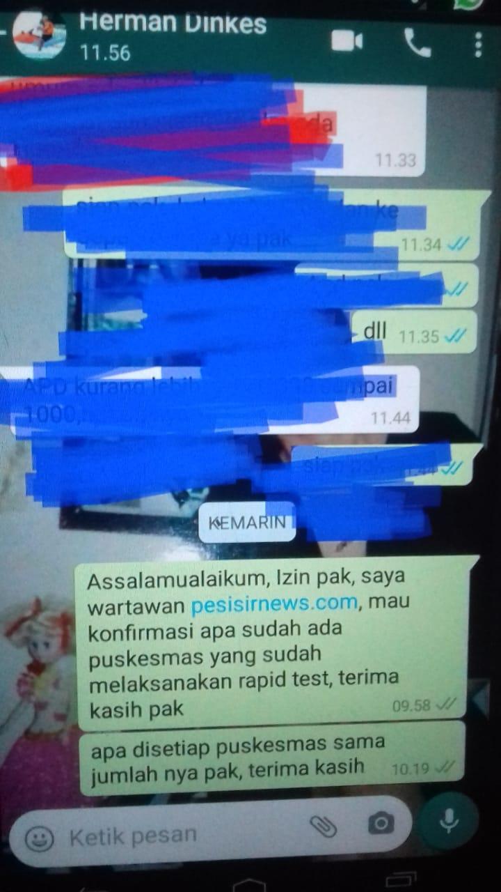 Soal Rapid test dikeluhkan warga, Dinkes Banjar Abaikan Media