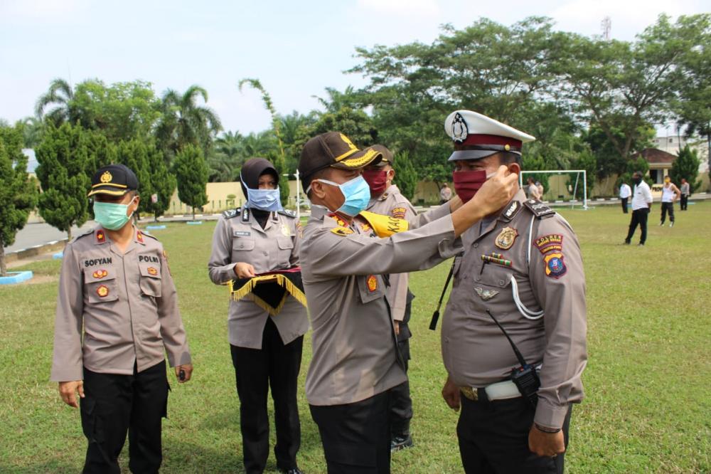 Cegah Penyebaran Covid-19, Kapolres Sergai Tekankan  Anggotanya Selalu Gunakan Masker