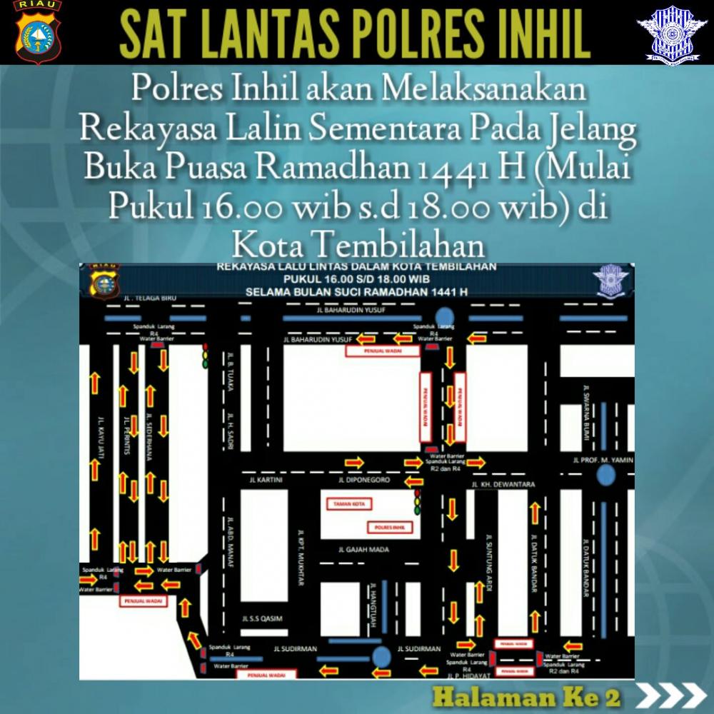 Polres Inhil Akan Merekayasa Lalulintas Menjelang  Buka Puasa Di Kota Tembilahan 