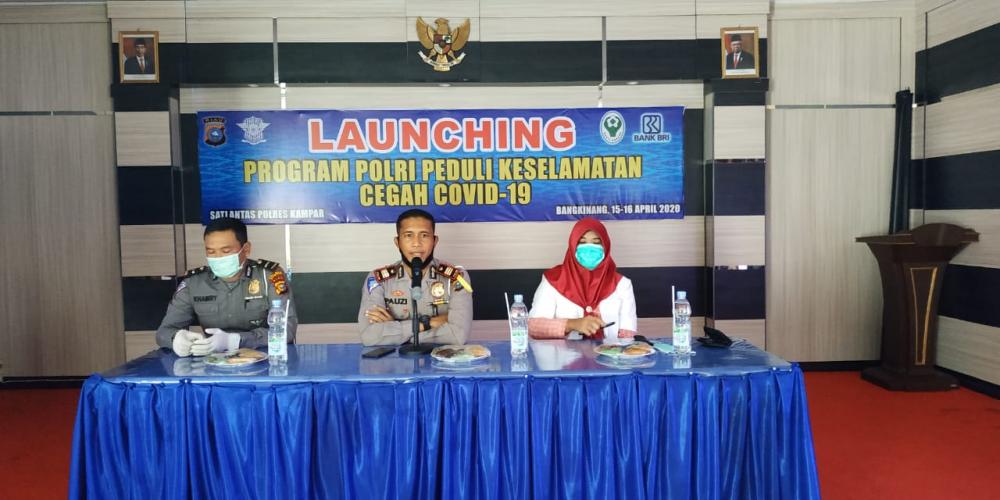 Polres Kampar Laksanakan Program Polri Peduli Keselamatan Gegah Covid-19