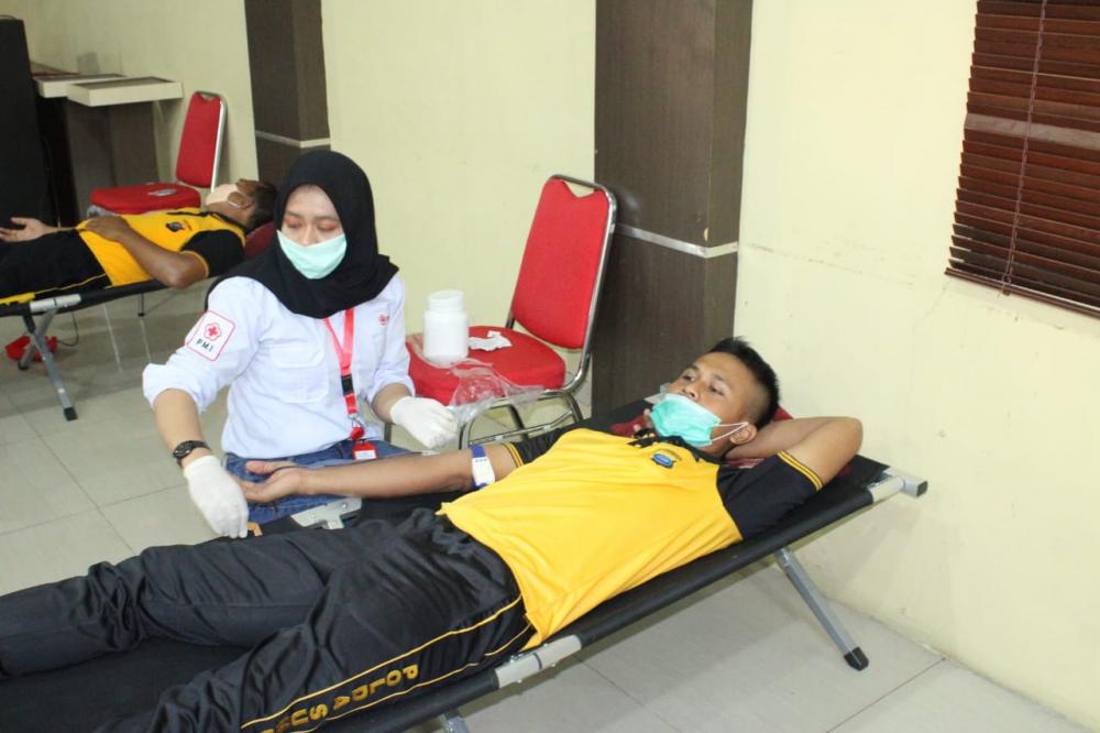 Kapolres Sergai dan jajaran Gelar Donor Darah