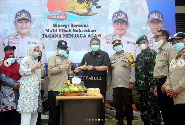 Bupati Inhil Yang Di Wakili Sekda Hadiri Syukuran HUT Tagana ke - 17 th. 2021 di Kabupaten Indragiri Hilir