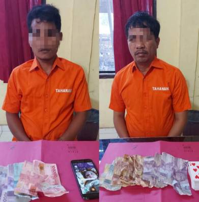 Polsek Tapung Hulu Tangkap Pelaku Judi Togel dan Pelaku Judi Kartu Remi di Desa Danau Lancang