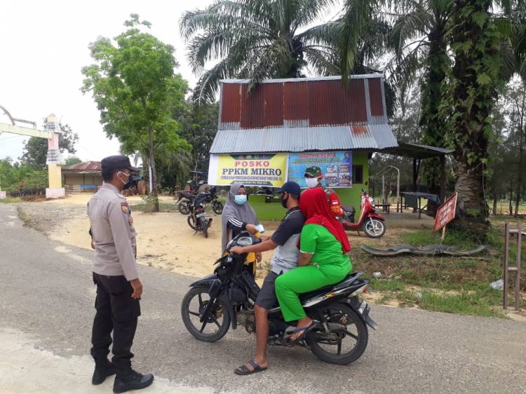 Cegah Penularan Covid-19, Polsek Bagan Sinembah Rutin Lakukan PPKM Skala Mikro