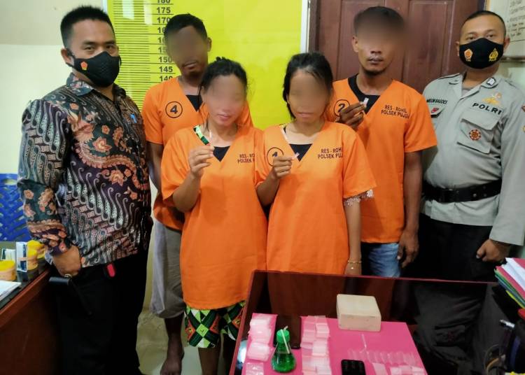Polisi Ringkus 2 Pria dan 2 Wanita Sedang Pesta Narkoba di Rumah Layak Huni