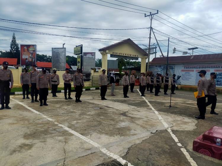 Polsek Bagan Sinembah Gelar Apel Pengamanan Minggu Paskah