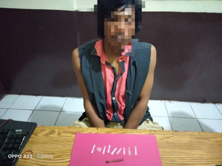Polsek Tanah Merah Polres Inhil Tangkap Seorang Terduga TP Narkotika Jenis Sabu