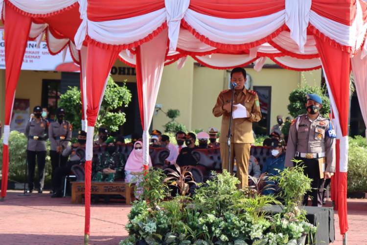 Personil TNI - POLRI Siap Amankan Idul Fitri 1443 H di Rokan Hilir