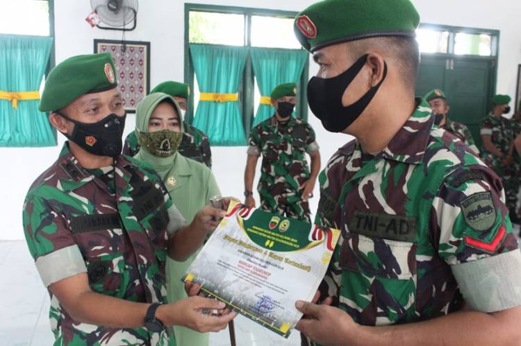 Dandim 0314/Inhil Gelar Upacara Pindah Satuan Seorang Anggotanya ke Kodim 0320/Dumai