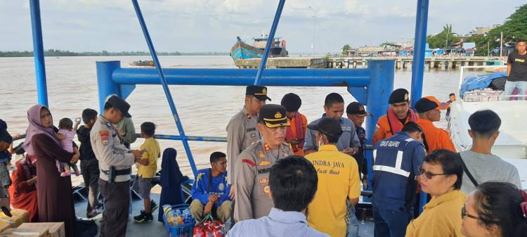 Kapolres Inhil Pantau Arus Balik Lebaran 1444 H 