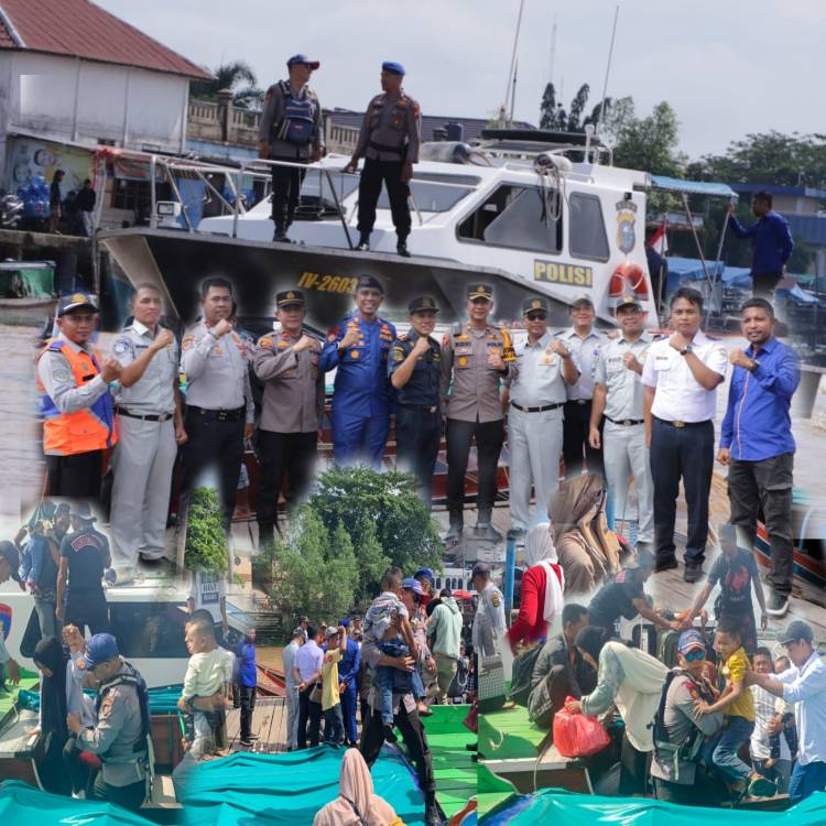 H+4, Polres Inhil Lakukan Pengawasan dan Monitor Arus Balik Lebaran