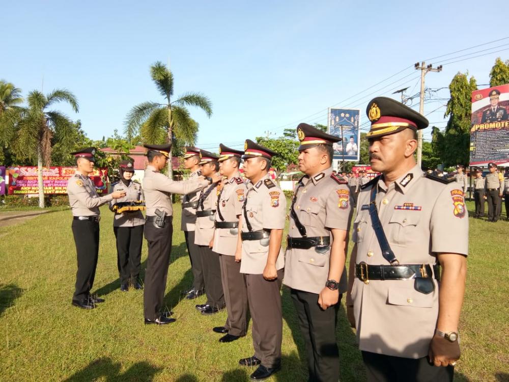 Kapolres Kampar Pimpin Upacara Sertijab Waka Polres, Kapolsek Siak Hulu dan Kapolsek Tapung