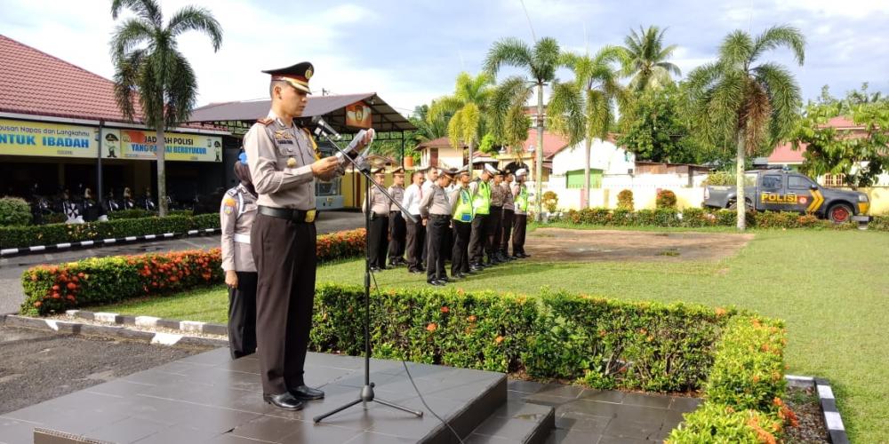 Waka Polres Pimpin Upacara Hari Kebangkitan Nasional tahun 2019 di Polres Kampar