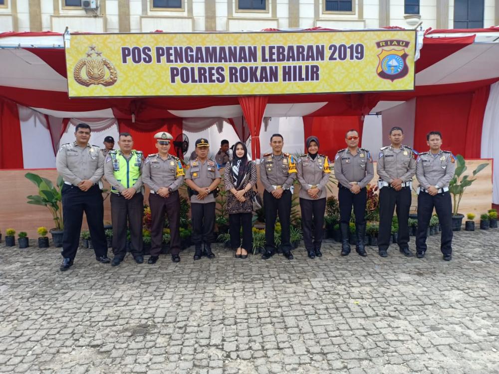 Ops Ketupat Muara Takus 2019, Kasat Lantas Rohil dan Upika Bagan Sinembah  Tinjau Pos Pam