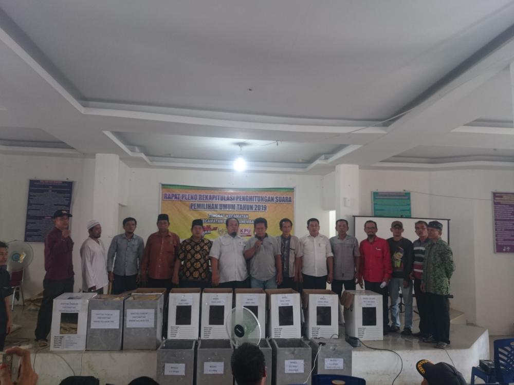 Para Saksi Partai Sampaikan Pernyataan di Bagan Sinembah, Pemilu Berlangsung Aman dan Damai 