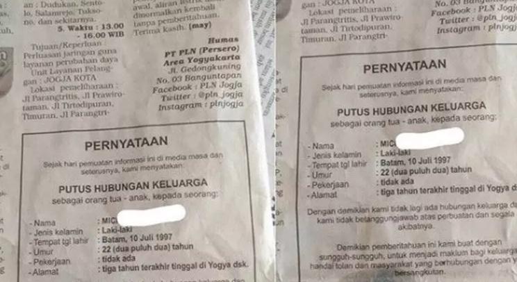 Bukan Isapn Jempol, Pemuda Ini Dicoret dari Kartu Keluarga, Pengumumannya Hebohkan Warganet
