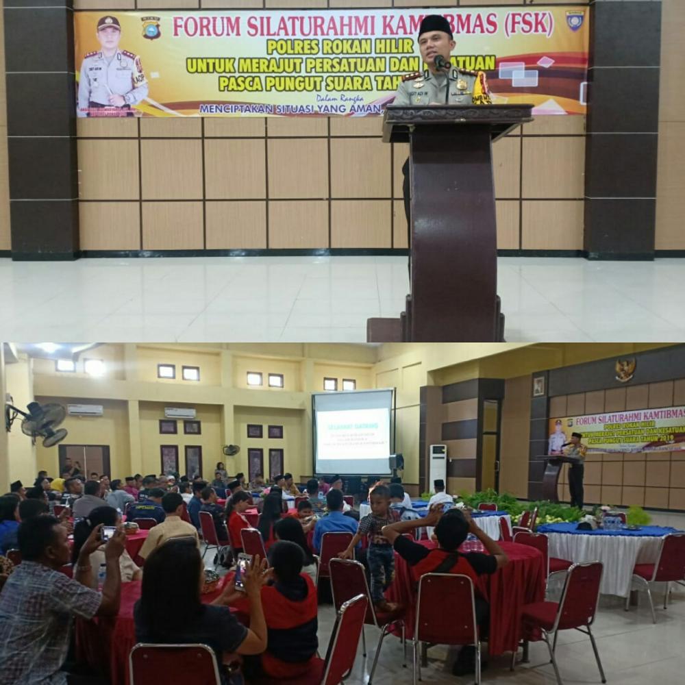 Forum Silahturahmi Kamtibmas Polres Rohil, Sigit : Mari Kita Jaga Persatuan dan Kesatuan Bangsa