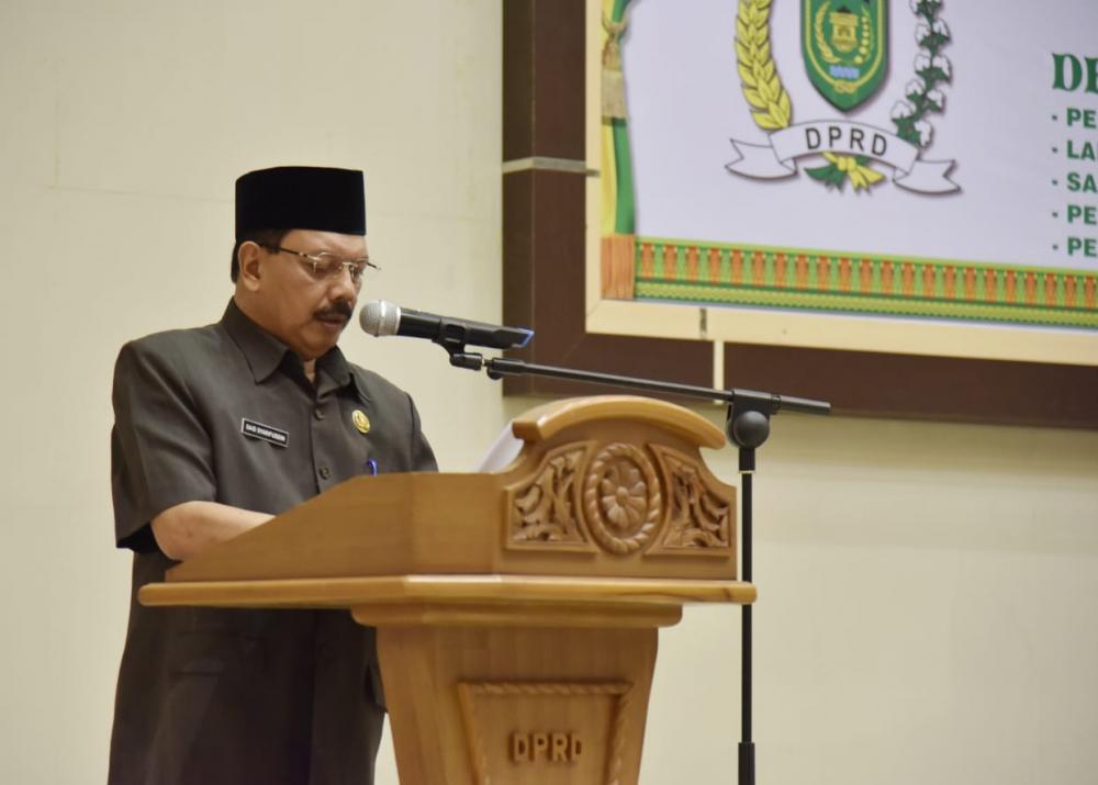 Sekda Hadiri Rapat Paripurna Ke-8 Penyampaian Hasil Rekomendasi DPRD Terhadap LKPJ Bupati TH 2018