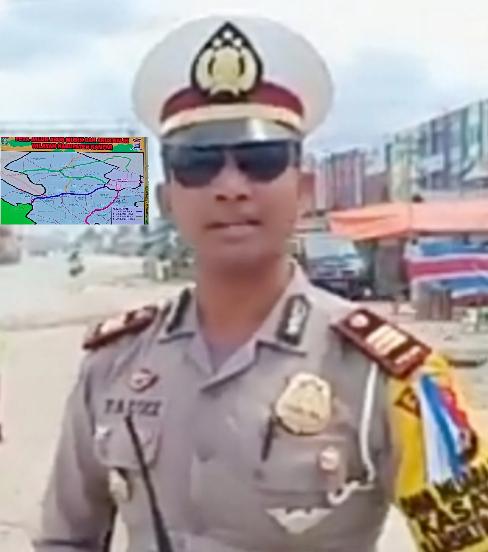 Kasat Lantas polres Kampar Sampaikan Informasi Kondisi Jalur Lintas Barat Saat Arus Mudik Lebaran