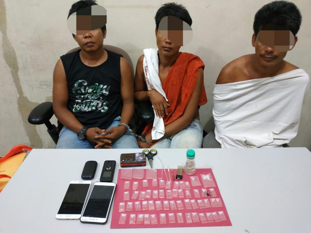 Bandar dan Tiga Pengedar Shabu Diringkus Resnarkoba Polres Kampar di Dua Lokasi