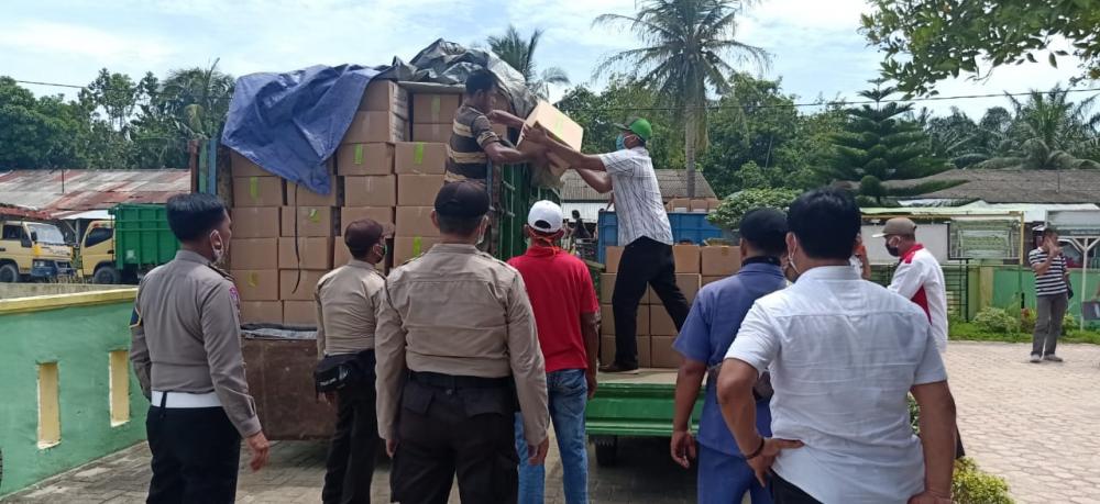 Polres Sergai Kawal Pendistribusian Bantuan Sembako Pemprovsu