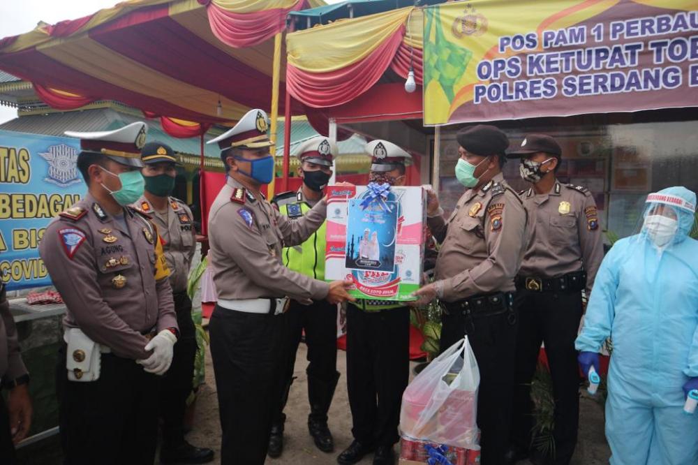 Dirlantas Poldasu Kunjungi Pospam Polres Sergai