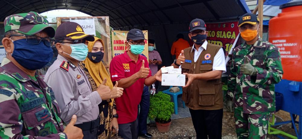 Bersama Dandim, Bupati Tinjau Posko Siaga Covid-19 di Perbatasan Riau-Sumut